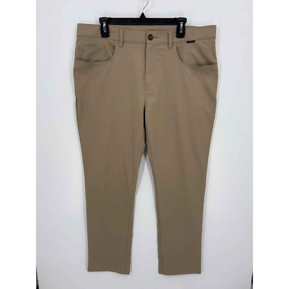 Travis Mathew Men's Khaki Open To Close 2.0 5 Pocket Performance Pants 36x30 NEW